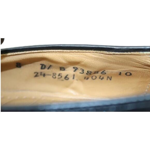 Johnston & Murphy Deerfield Wingtip Tassel Loafers Black Leather Size 8
